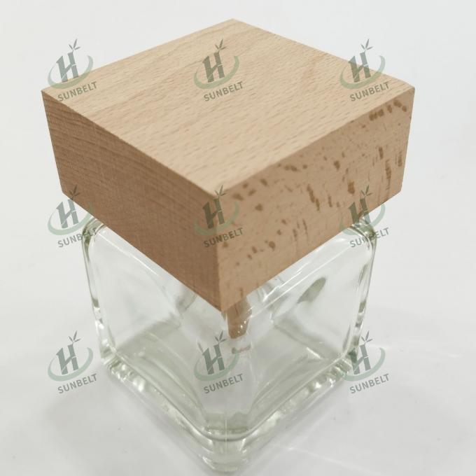 چوب بسته های سازگار با محیط زیست عطر بامبو سفارشی پیچ کلاه چوبی پخش کننده برای خانه عطر دکوراسیون شیشه ای بطری پوشش بوی 1