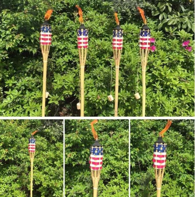 مشعل بامبو دست ساز برای باغ و کمپینگ برای استفاده در فضای باز 3