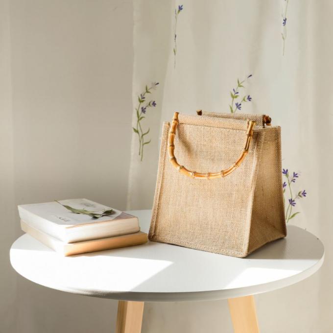 دستگیره ی بامبو گرد و نیم گرد با ریشه ی بامبو برای کیف دست خانم ها 0