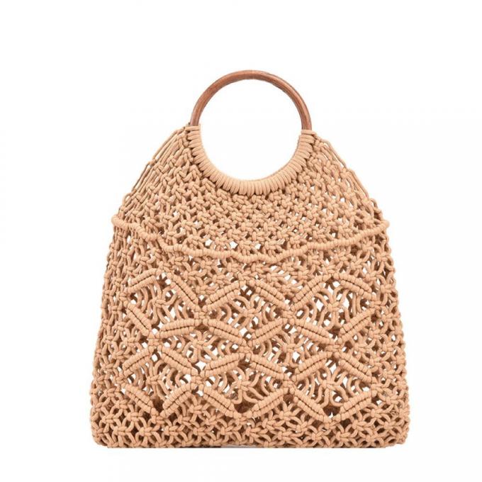 دستگیره ی بامبو گرد و نیم گرد با ریشه ی بامبو برای کیف دست خانم ها 1