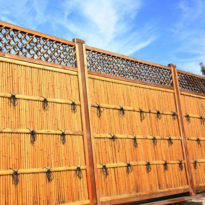 پرده چوبی چوبی طبیعی محافظ محیط زیست حفظ حریم خصوصی پرده چوبی چوبی پرده چوبی رول برای حفاظت از باد بالکن 1