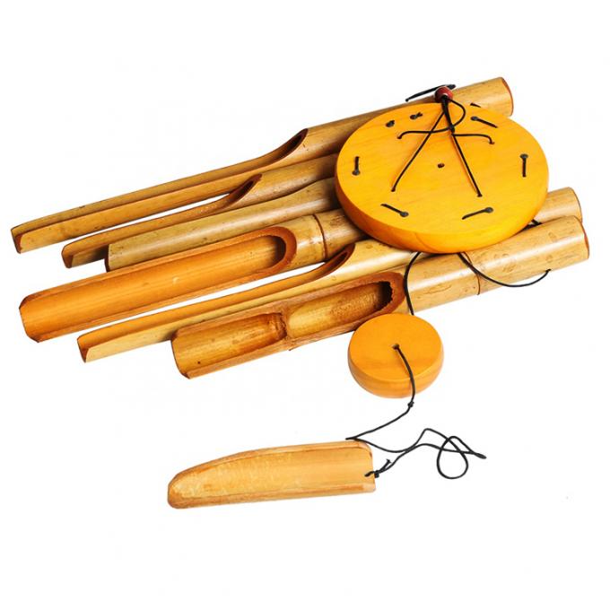 زنگ های باد بامبو با صدای عمیق شگفت انگیز برای دکوراسیون در حیاط باغ 4