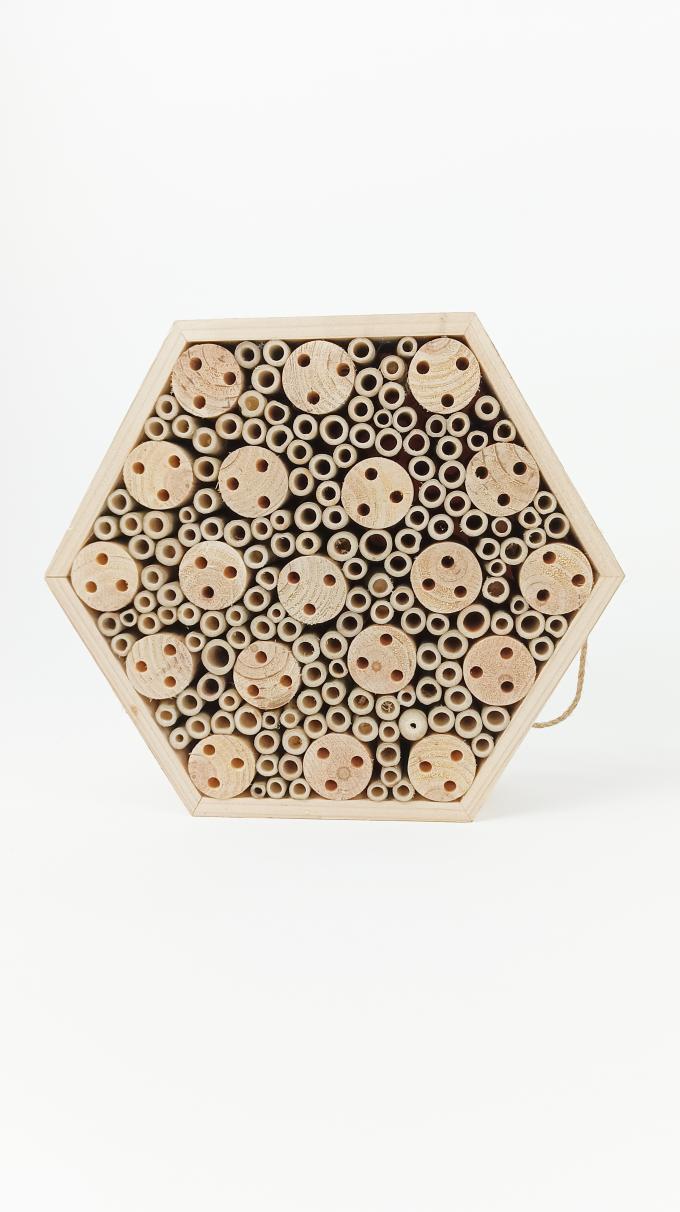 جعبه حشرات چوبی، خانه زنبور، زیستگاه حشرات آویزان برای زنبور، پروانه، کفشدوزک، مفید 4