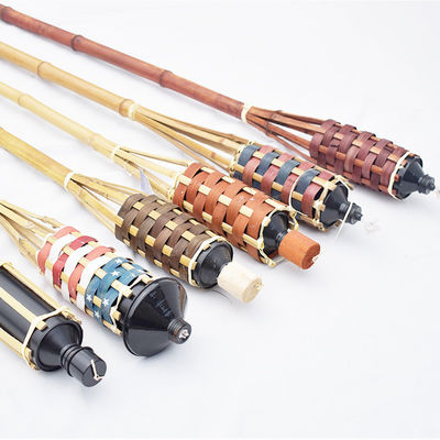 مشعل بامبو طبیعی برای کمپینگ در فضای باز، تزئینات مهمانی باغ، دست ساز، سازگار با محیط زیست، مشعل آتش ضد آب