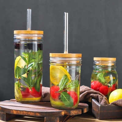 درب ظروف شیشه ای آشپزخانه درب شیشه درب چوبی با دایره سیلیکونی به خوبی مهر و موم شده