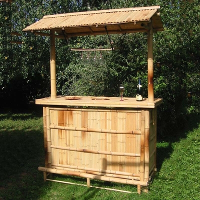 Tropical Cabana Party Outdoor Tiki Bar Bamboo Beach Tiki Bar با مدفوع پیشخوان