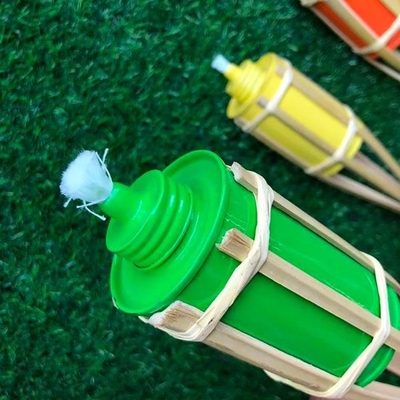 مشعل بامبو طبیعی ضد آب راتن تیکی مشعل برای چمن باغ حیاط پاسیو
