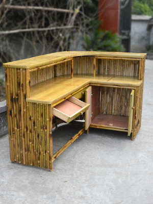 Tropical Cabana Party Outdoor Tiki Bar Bamboo Beach Tiki Bar با مدفوع پیشخوان