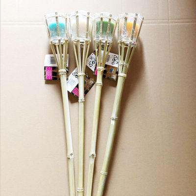 مشعل بامبو سازگار با محیط زیست برای باغ، روشنایی طبیعی در فضای باز