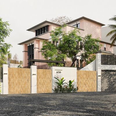 سد چوبی طبیعی سازگار با محیط زیست وزن سبک صفحه ای از درخت صوف برای حریم خصوصی باغ 180x150 سانتی متر