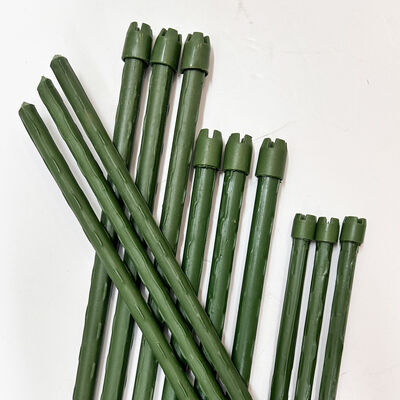 چوب فلزی پوشیده از پلاستیک چوب باغ سبز برای حمایت از گیاهان گیاه کوهنوردی حصار چشم انداز
